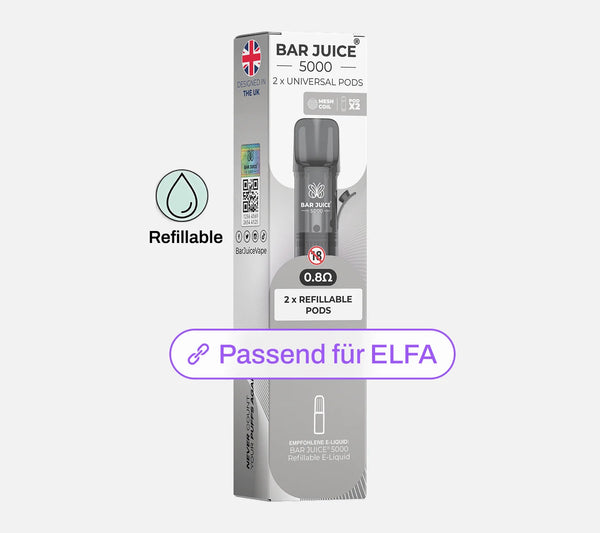 Bar Juice 5000 Universal Leerpods 2er Pack