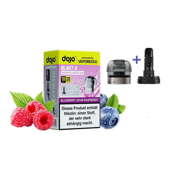 Vaporesso - Dojo Blast X - Pod 10ml - Blueberry Sour Raspberry - 20mg + ErsatzCoil