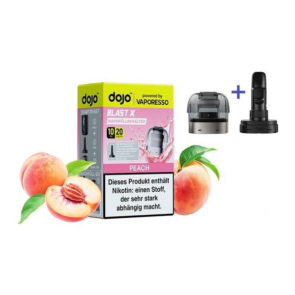 Vaporesso - Dojo Blast X - Pod 10ml - Peach - 20mg + ErsatzCoil