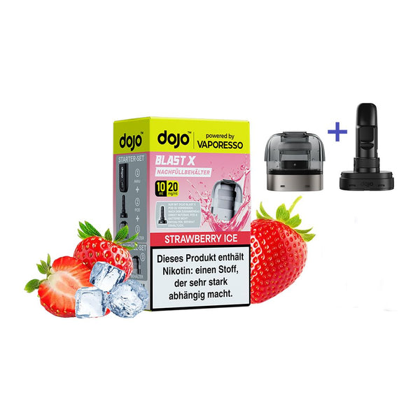 Vaporesso - Dojo Blast X - Pod 10ml - Strawberry Ice - 20mg + ErsatzCoil