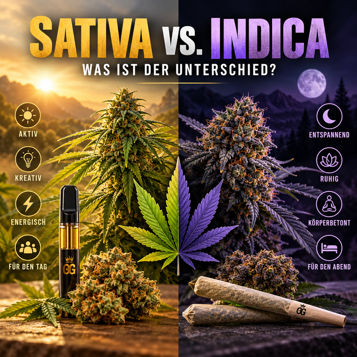 Sativa oder Indica: Was ist eigentlich der Unterschied?