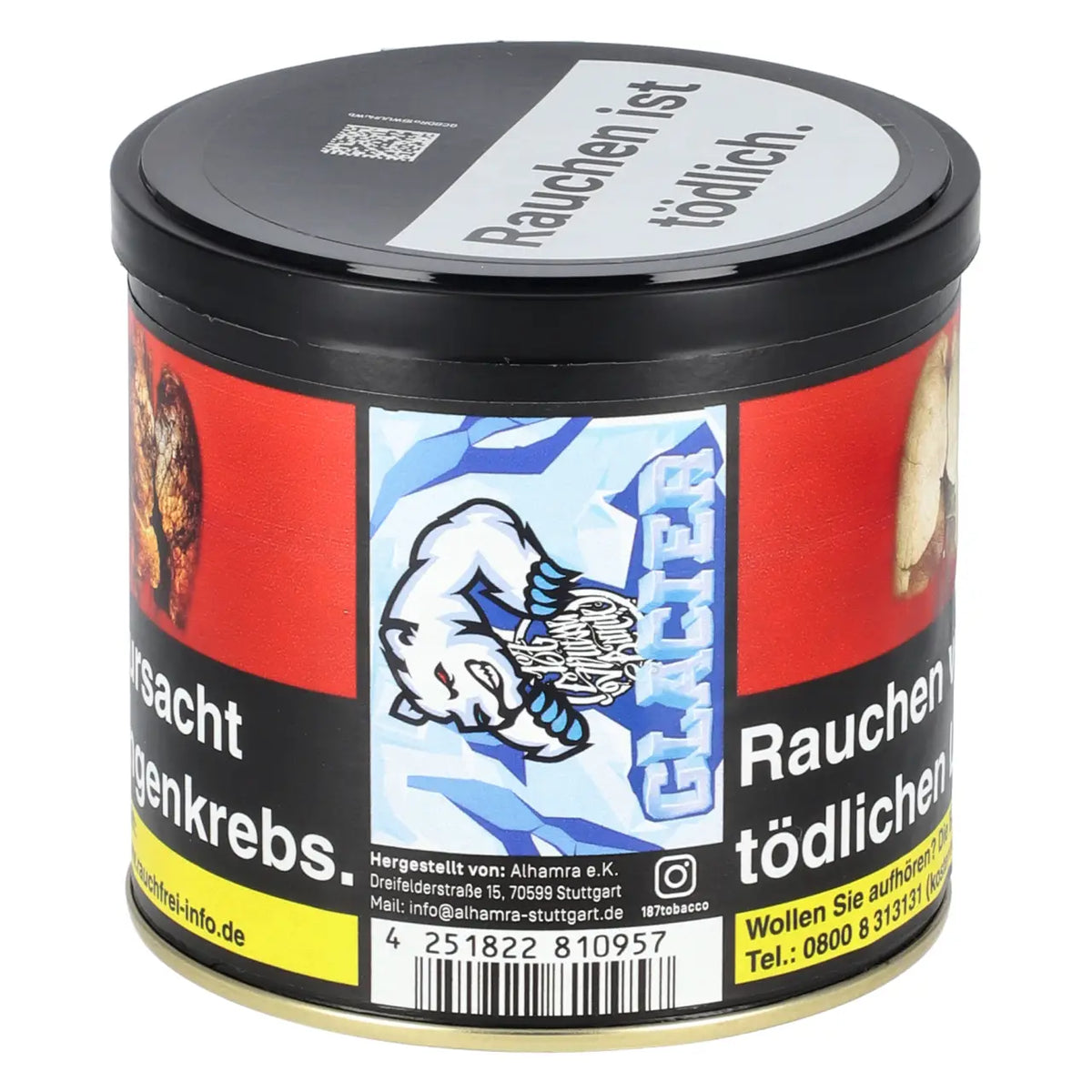 187 Straßenbande Glacier 200g Shisha Tabak Dose