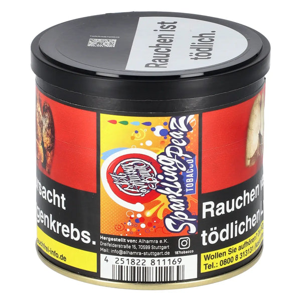 187 Straßenbande Sparkling Peaz 200g Shisha Tabak Dose