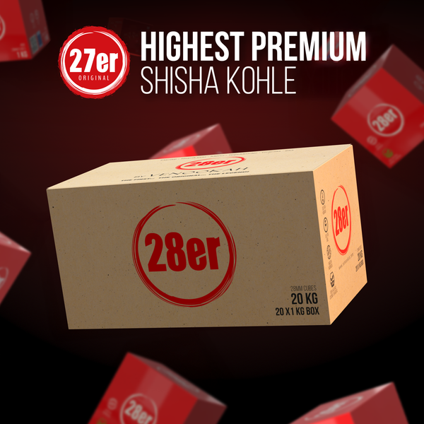 28er Premium Kohle - Venookah - 20kg