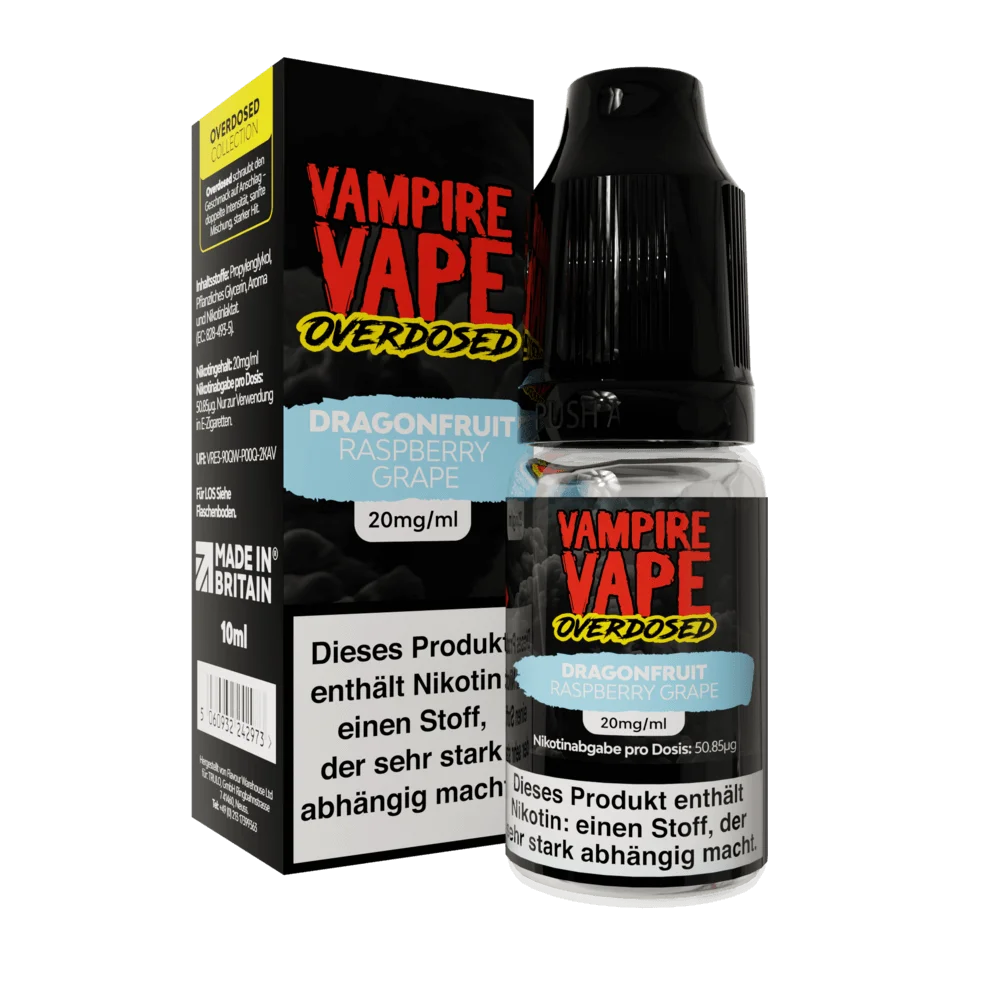 Vampire Vape OverDose 10ml - Dragonfruit Raspberry Grape