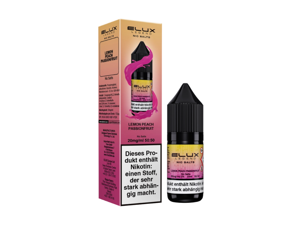 Elux - Nikotinsalz Liquid - Lemon Peach Passion