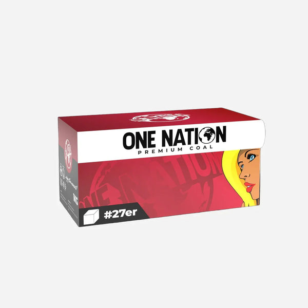 One Nation Naturkohle 27mm Premium Shisha Kohle 1kg