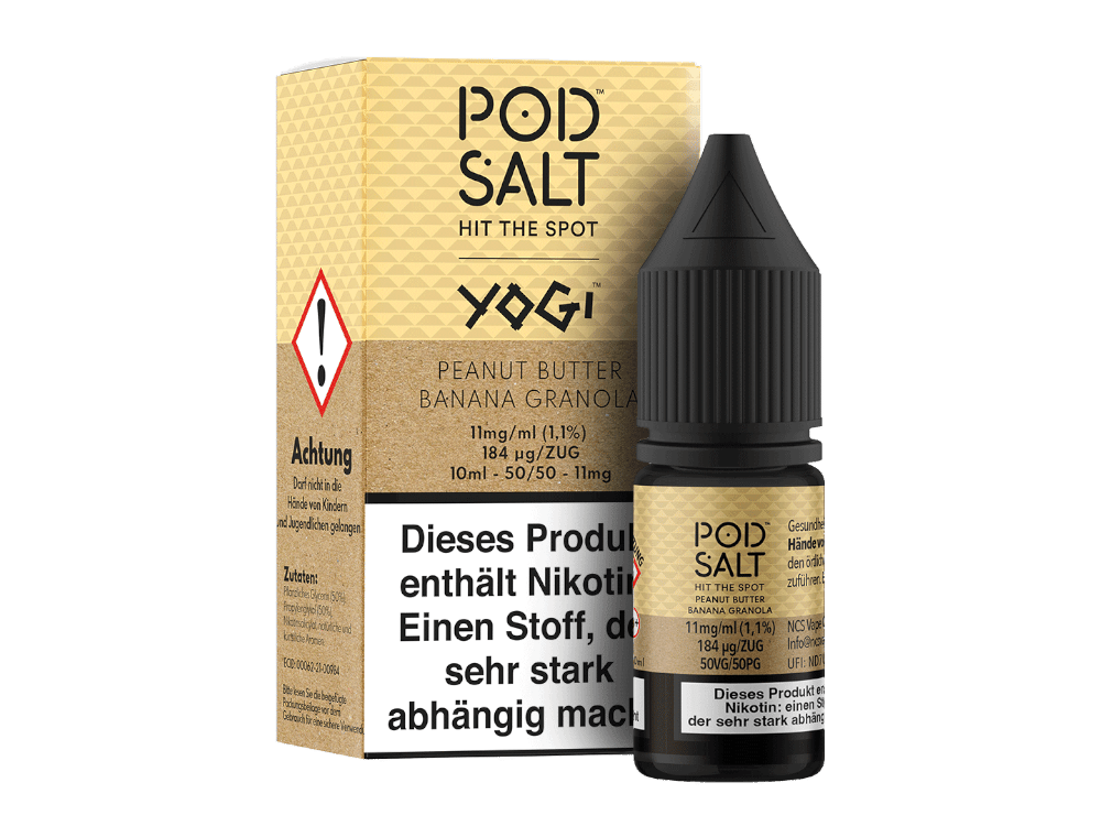 Pod Salt Fusion - Peanut Butter Banana Granola - Nikotinsalz Liquid