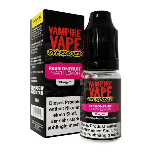 Vampire Vape OverDose 10ml - Passionfruit Peach Lemon