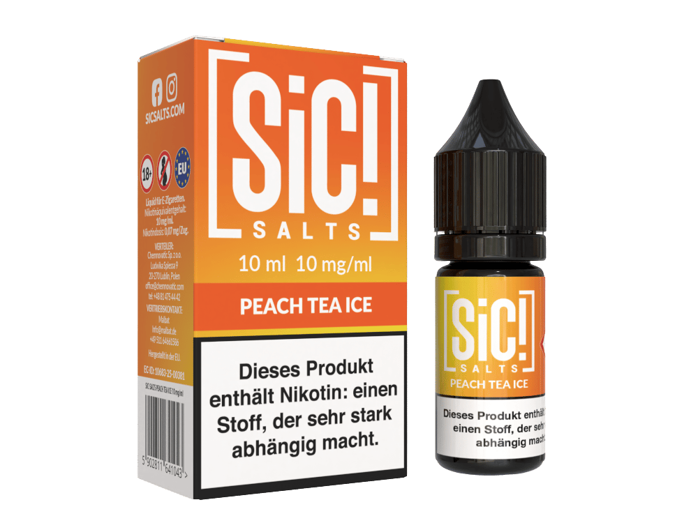 SiC! Salts - Nikotinsalz Liquid - Peach Tea Ice