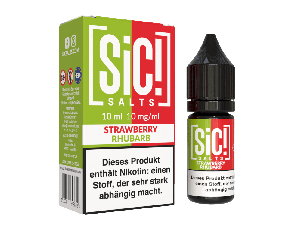 SiC! Salts - Nikotinsalz Liquid - Strawberry Rhubarb