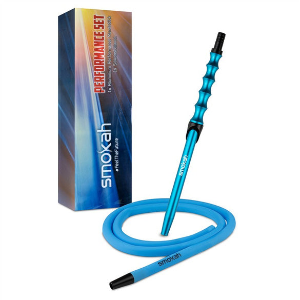Smokah Alu Mundstück + Schlauch Performance Ice Blau