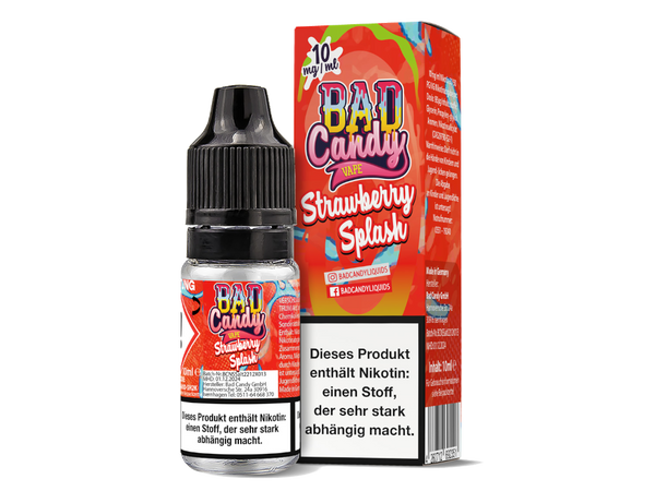 Bad Candy Liquids - Strawberry Splash - Nikotinsalz Liquid 10 mg/ml