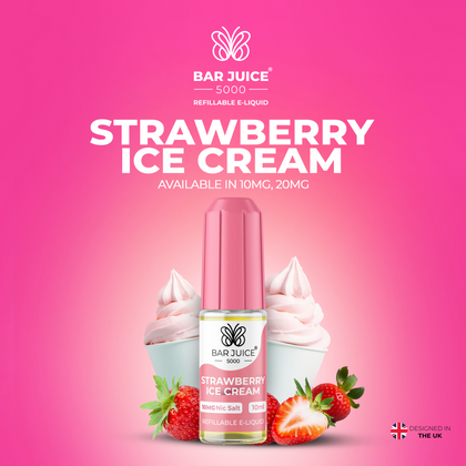 Bar Juice 5000 Strawberry Ice Cream Liquid 10ml