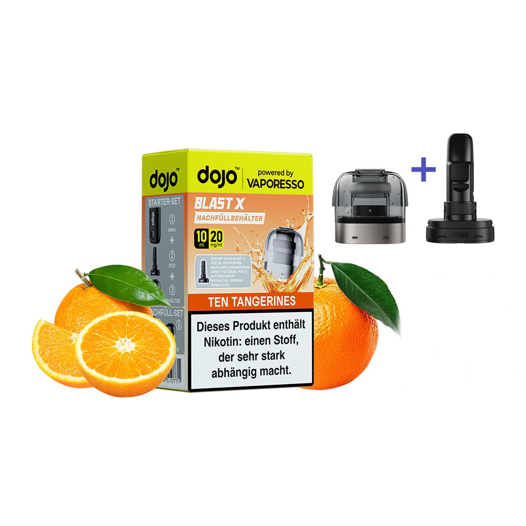 Vaporesso - Dojo Blast X - Pod 10ml - Ten Tangerines - 20mg + ErsatzCoil