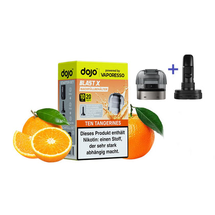 Vaporesso - Dojo Blast X - Pod 10ml - Ten Tangerines - 20mg + ErsatzCoil