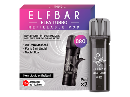 Elfbar - Elfa Turbo 0,8 Ohm Pod (2 Stück pro Packung)