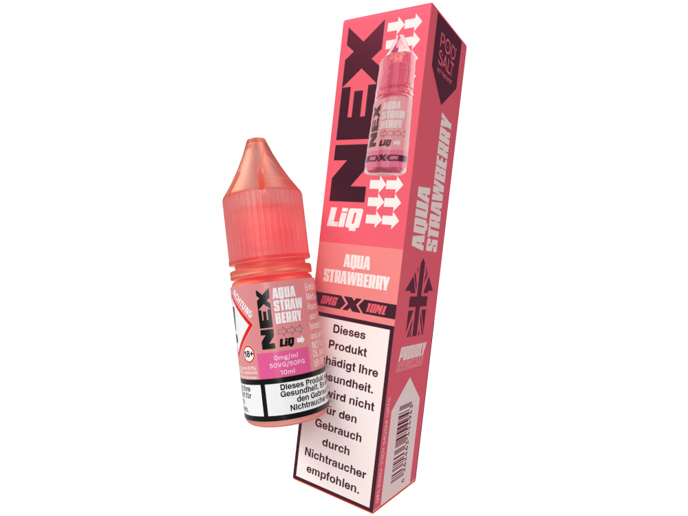 Pod Salt - NexLiq - Nikotinsalz Liquid - Aqua Strawberry