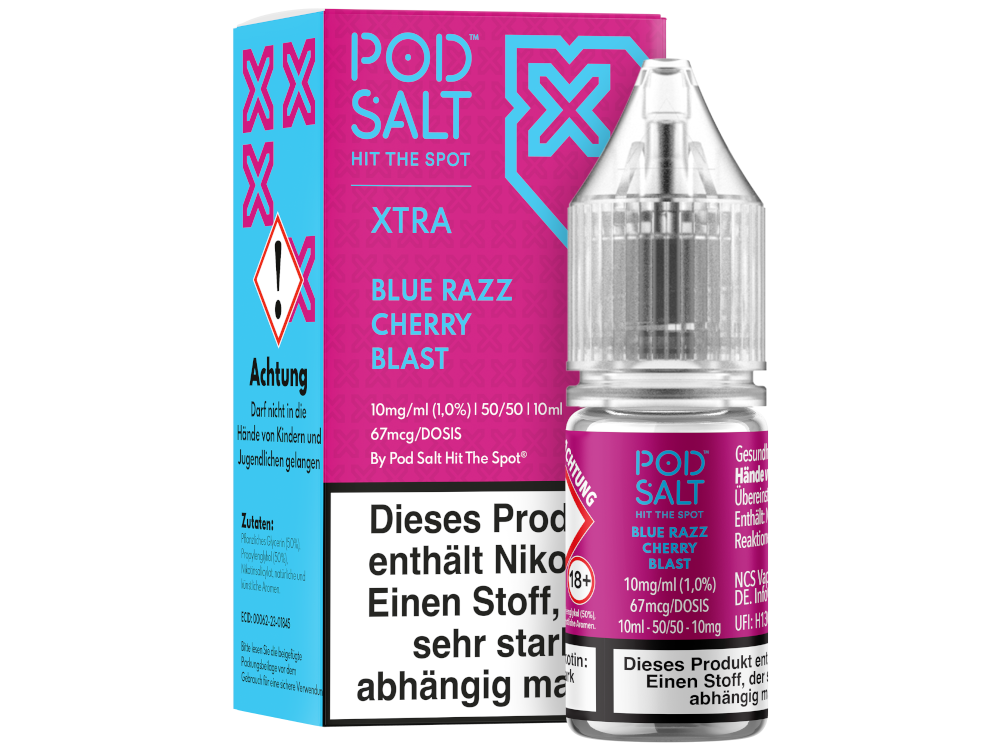 Pod Salt X - Nikotinsalz Liquid - Blue Razz Cherry Blast