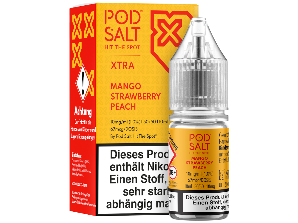 Pod Salt X - Nikotinsalz Liquid - Mango Strawberry Peach