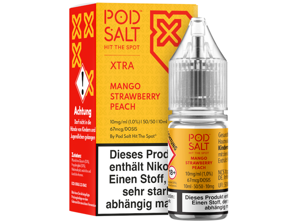 Pod Salt X - Nikotinsalz Liquid - Mango Strawberry Peach