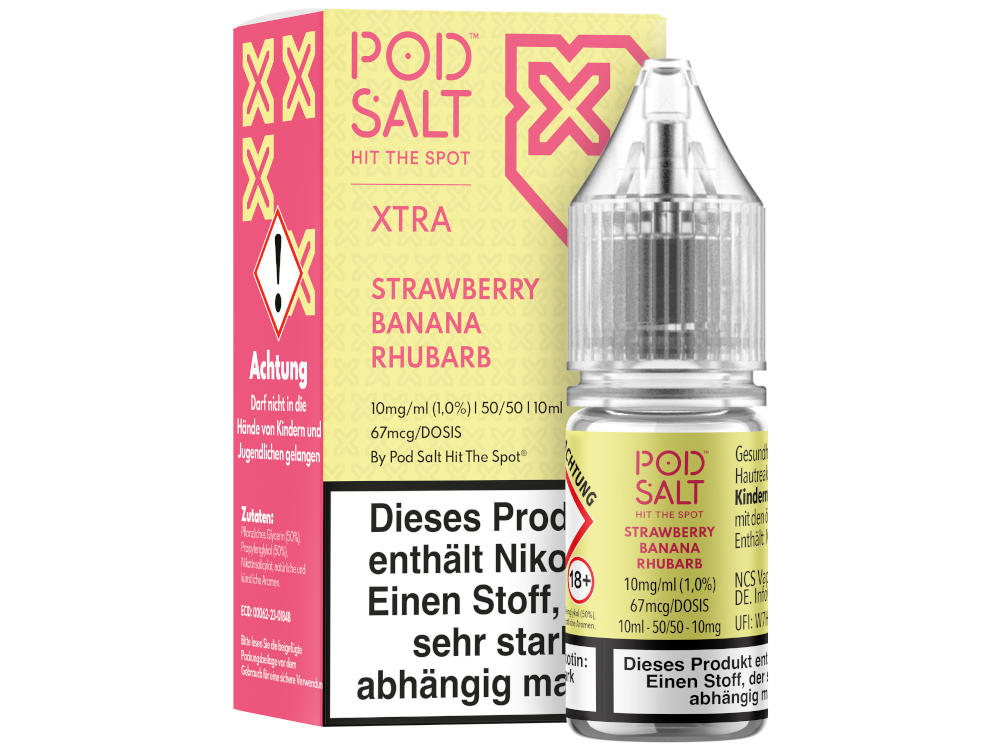 Pod Salt X - Nikotinsalz Liquid - Strawberry Banana Rhubarb