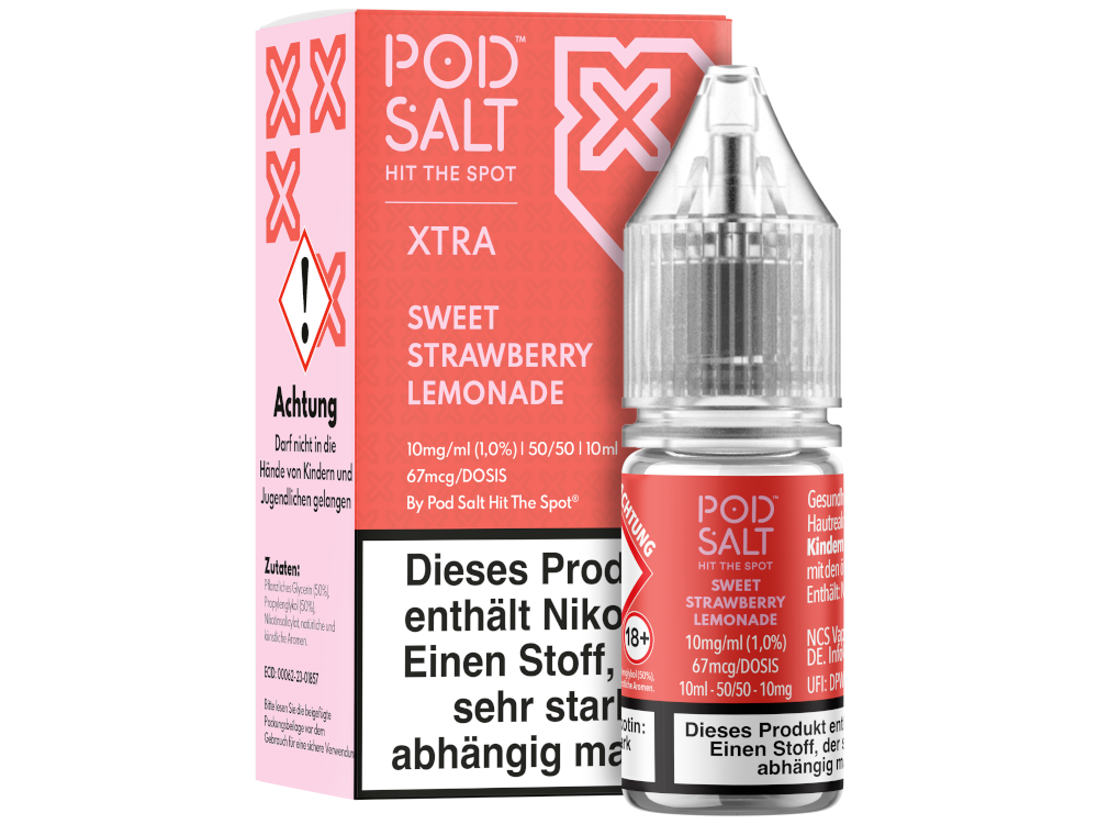 Pod Salt X - Nikotinsalz Liquid - Sweet Strawberry Lemonade