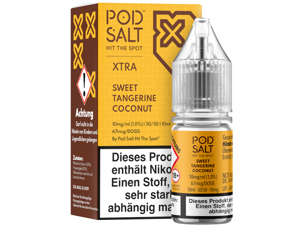 Pod Salt X - Nikotinsalz Liquid - Sweet Tangerine Coconut