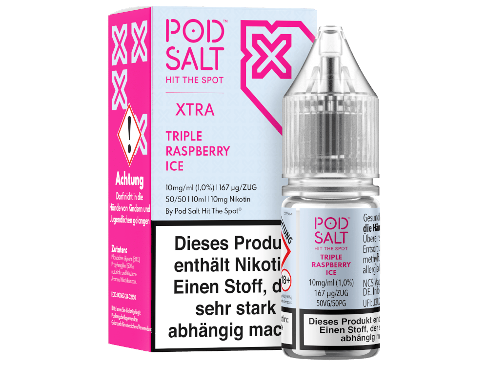 Pod Salt X - Nikotinsalz Liquid - Triple Raspberry Ice