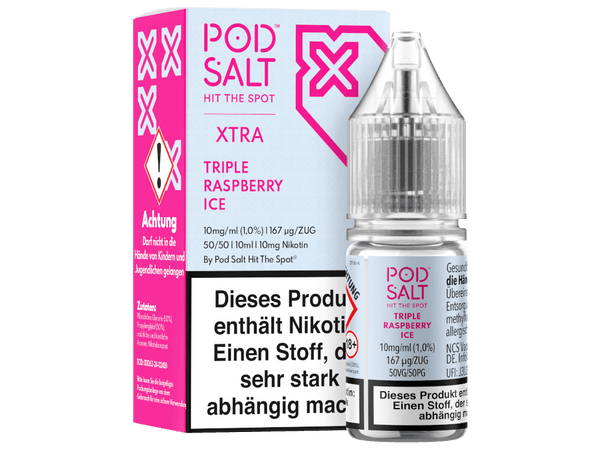 Pod Salt X - Nikotinsalz Liquid - Triple Raspberry Ice