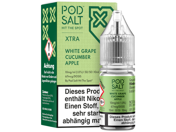 Pod Salt X - Nikotinsalz Liquid - White Grape Cucumber Apple