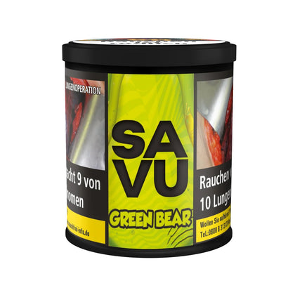 Savu Green Bear 200g Shisha Tabak Dose