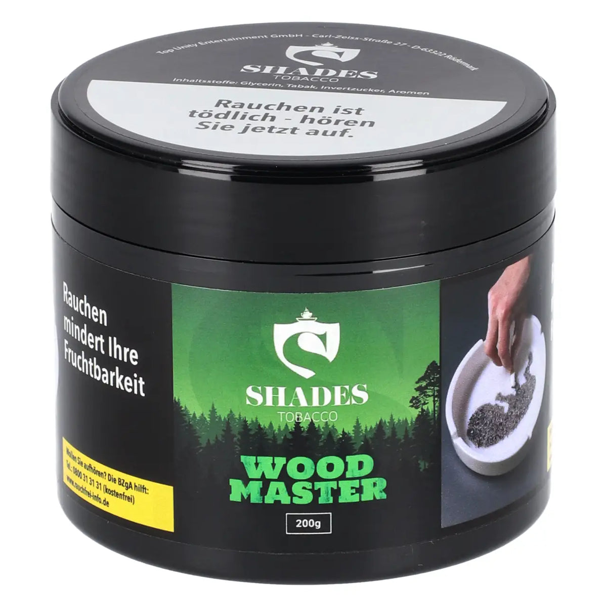 Shades Wood Master 200g Shisha Tabak Dose