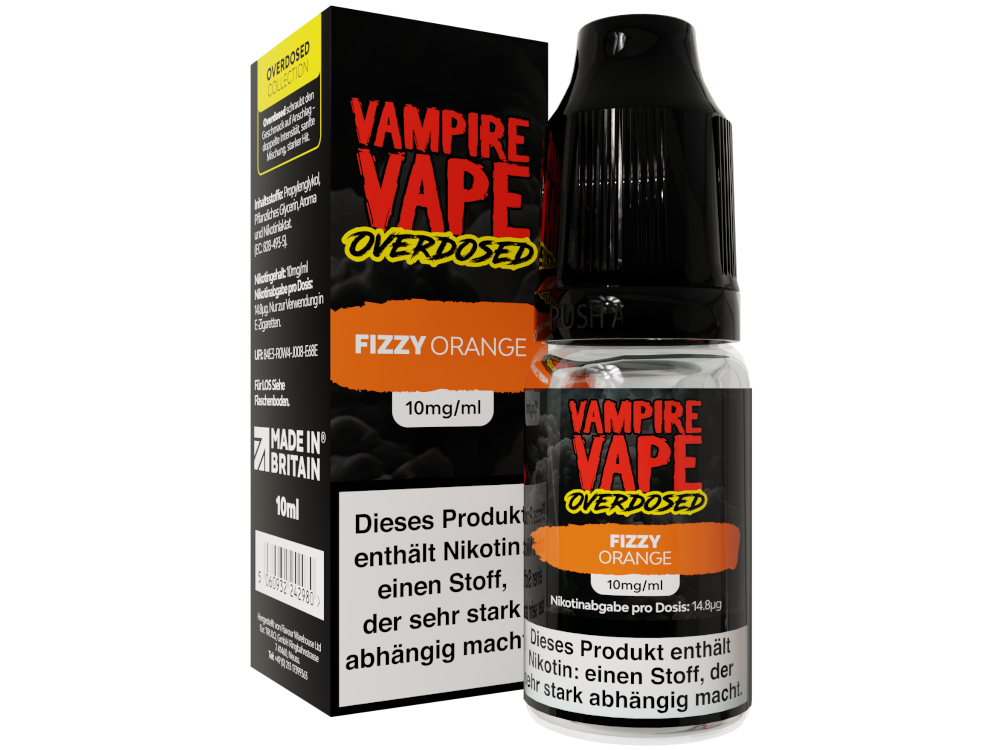 Vampire Vape - Overdosed - Nikotinsalz Liquid - Fizzy Orange